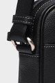 STEVE - ZEVENTO Sacoche Pochette en cuir de vachette - NOIR