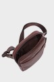 EVAN - ZEVENTO Sacoche Pochette en cuir de vachette - Chocolat