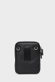 WILLY - ZEVENTO Cowhide Leather Shoulder bag Pouch - Black