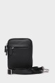 WILLY - ZEVENTO Cowhide Leather Shoulder bag Pouch - Black