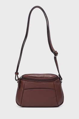 OFELIA - ZEVENTO Shoulder bag cowhide leather - Choco