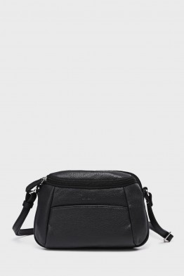 OFELIA - ZEVENTO Shoulder bag cowhide leather - Black