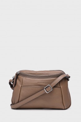 OFELIA - ZEVENTO Sac bandoulière en cuir de vachette - Ecorce