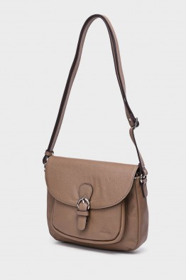 KARLA - ZEVENTO Sac bandoulière en cuir de vachette - Ecorce