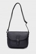 KARLA - ZEVENTO Shoulder bag cowhide leather - Navy