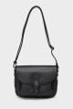 KARLA - ZEVENTO Sac bandoulière en cuir de vachette - Noir