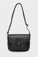 KARLA - ZEVENTO Shoulder bag cowhide leather - Black