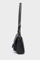 KARLA - ZEVENTO Sac bandoulière en cuir de vachette - Noir