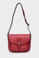 KARLA - ZEVENTO Shoulder bag cowhide leather - Red : Color:Rouge foncé