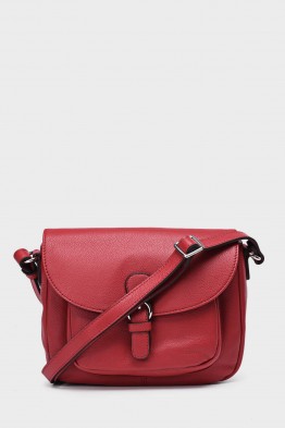 KARLA - ZEVENTO Sac bandoulière en cuir de vachette - Rouge