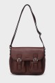 NOEMIA - ZEVENTO Sac bandoulière en cuir de vachette - Choco