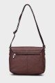 NOEMIA - ZEVENTO Sac bandoulière en cuir de vachette - Choco