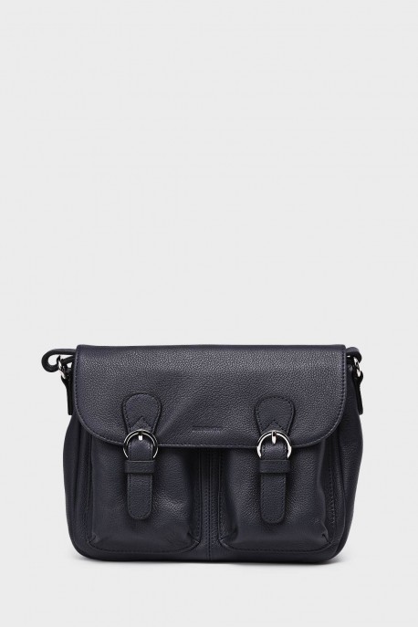 NOEMIA - ZEVENTO Shoulder bag cowhide leather - Navy Blue