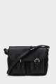 NOEMIA - ZEVENTO Shoulder bag cowhide leather - Black : colour:Black