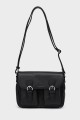 NOEMIA - ZEVENTO Sac bandoulière en cuir de vachette - Noir