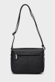 NOEMIA - ZEVENTO Sac bandoulière en cuir de vachette - Noir