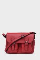 NOEMIA - ZEVENTO Shoulder bag cowhide leather - Red : Color:Rouge foncé