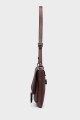 JESSY - ZEVENTO Sac bandoulière en cuir de vachette - Choco