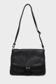 JESSY - ZEVENTO Shoulder bag cowhide leather - Black : colour:Black