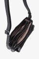 AMYLIA - ZEVENTO Sac bandoulière en cuir de vachette - Noir