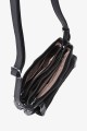 AMYLIA - ZEVENTO Shoulder bag cowhide leather - Black