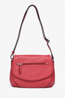 AMYLIA - ZEVENTO Sac bandoulière en cuir de vachette - Rouge