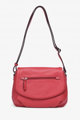 AMYLIA - ZEVENTO Shoulder bag cowhide leather - Red