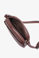 CINDYE - ZEVENTO Sac bandoulière en cuir de vachette - Choco