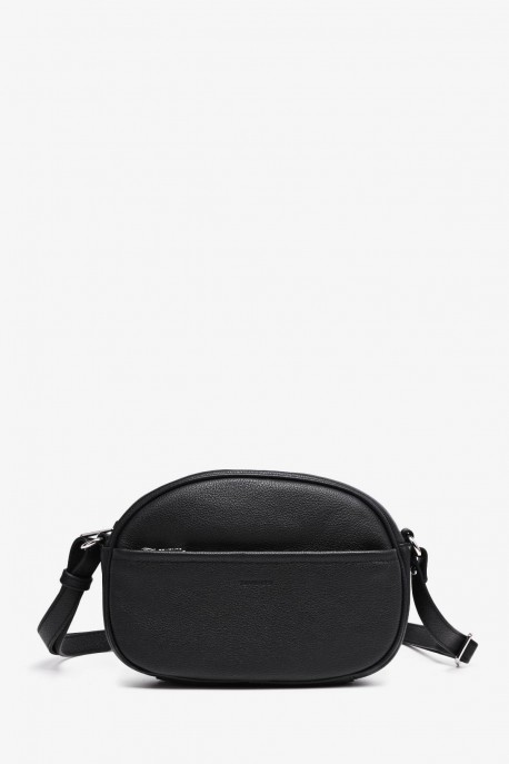 CINDYE - ZEVENTO Sac bandoulière en cuir de vachette - Noir