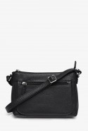 JEANA - ZEVENTO Sac bandoulière en cuir de vachette - Noir
