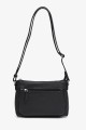JEANA - ZEVENTO Shoulder bag cowhide leather - Black
