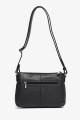 JEANA - ZEVENTO Shoulder bag cowhide leather - Black