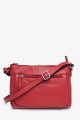JEANA - ZEVENTO Sac bandoulière en cuir de vachette - Rouge