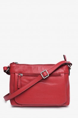 JEANA - ZEVENTO Shoulder bag cowhide leather - Red