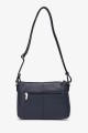 JEANA - ZEVENTO Shoulder bag cowhide leather - Navy