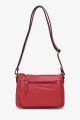 JEANA - ZEVENTO Sac bandoulière en cuir de vachette - Rouge