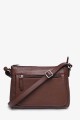JEANA - ZEVENTO Sac bandoulière en cuir de vachette - Choco