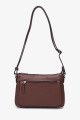 JEANA - ZEVENTO Sac bandoulière en cuir de vachette - Choco