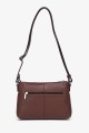 JEANA - ZEVENTO Sac bandoulière en cuir de vachette - Choco