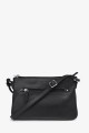 LOURA - ZEVENTO Shoulder bag cowhide leather - Black : colour:Black