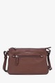 LOURA - ZEVENTO Sac bandoulière en cuir de vachette - Choco