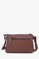 LOURA - ZEVENTO Sac bandoulière en cuir de vachette - Choco