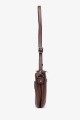 LOURA - ZEVENTO Sac bandoulière en cuir de vachette - Choco