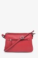 LOURA - ZEVENTO Shoulder bag cowhide leather : Color:Rouge foncé