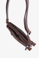 LOURA - ZEVENTO Sac bandoulière en cuir de vachette - Choco