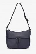 AURELA - ZEVENTO Sac bandoulière en cuir de vachette - Marine