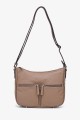 AURELA - ZEVENTO Shoulder bag cowhide leather - Ecorce : colour:Écorce (Bark)