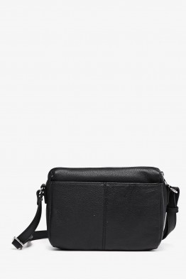 ELLO - ZEVENTO Shoulder bag cowhide leather - Black