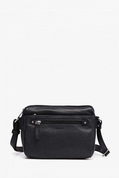 ELLO - ZEVENTO Shoulder bag cowhide leather - Black