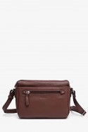 ELLO - ZEVENTO Sac bandoulière en cuir de vachette - Choco